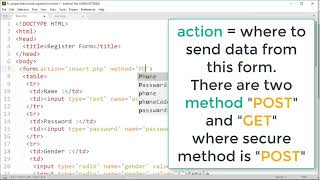 Store HTML Form Data to MySQL Database720p