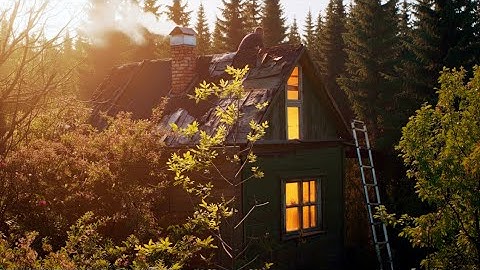 Alone Restoring a Forgotten Wood Cabin | From Trash to Cozy Shelter