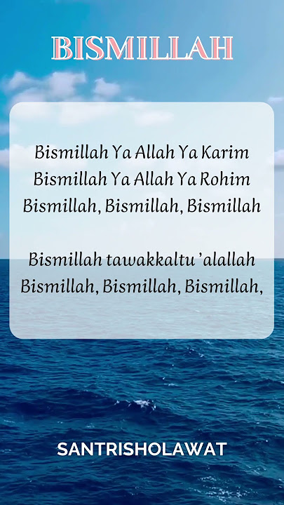 dzikir bismillah mustajab segala hajat penarik pintu rejeki #shorts #dzikirpagi #sholawat #bismillah