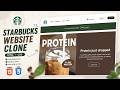 Starbucks Website Clone using HTML &amp; CSS ☕