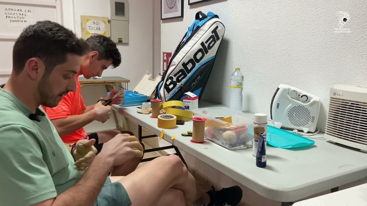 Preparación de las manos en Pelota Valenciana