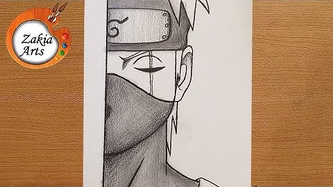Easy Kakashi drawing for beginners |  How to draw Kakashi half face easy step by step