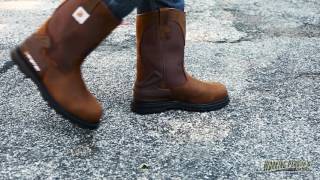 Carhartt Boots: Men's CMP1200 Bison Steel Toe Waterproof Wellington Boots -  YouTube