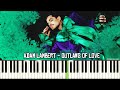 Adam Lambert - Outlaws of Love (Synthesia Piano Tutorial & sheet music)