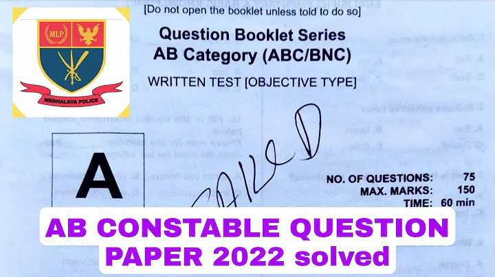 AB constable question paper 2022 solved| Meghalaya police Question paper - DayDayNews