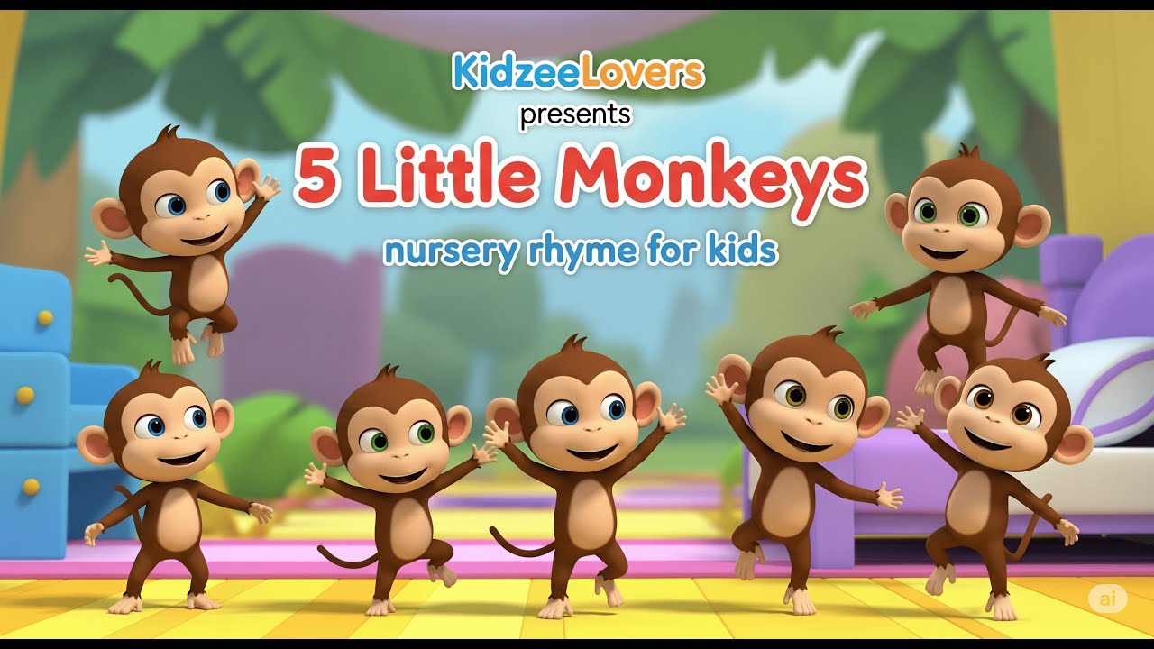 Five Little Monkeys Song || Learn to Count! || Nursery Rhymes for ...