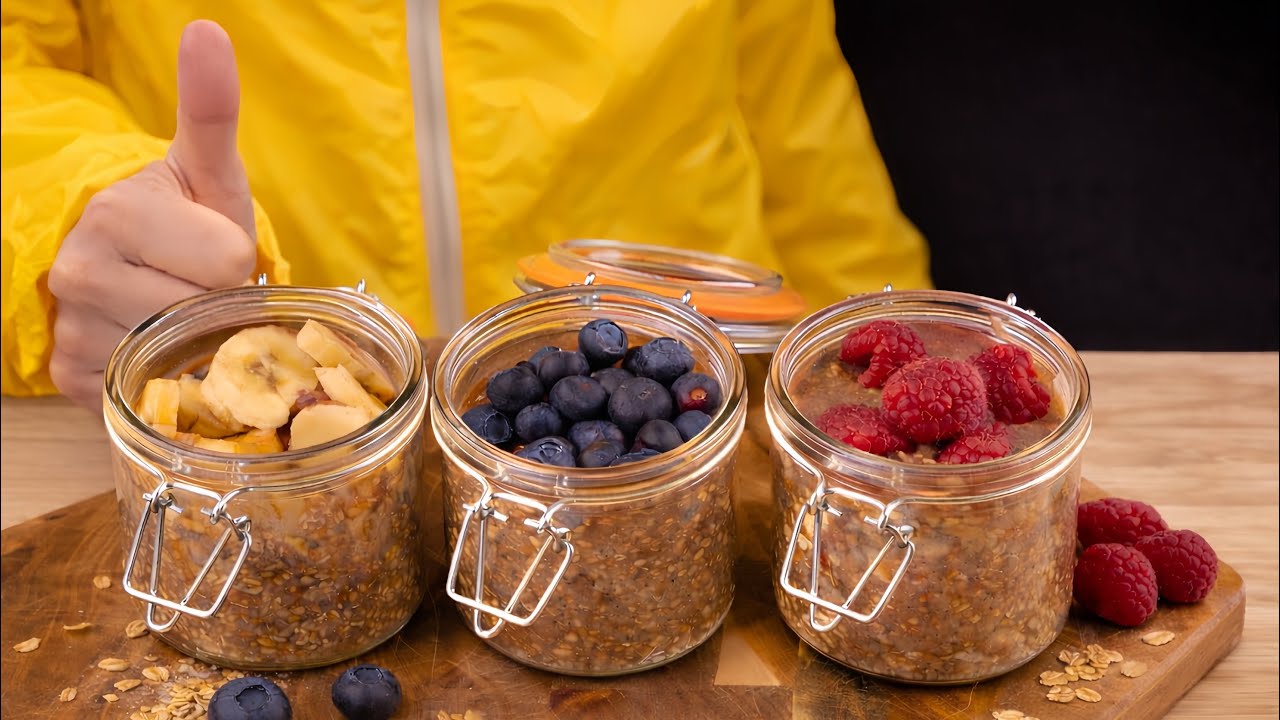 Идеальные протеиновые завтраки без готовки в баночках 🍓💪 – 400 ккал и 33 г белка