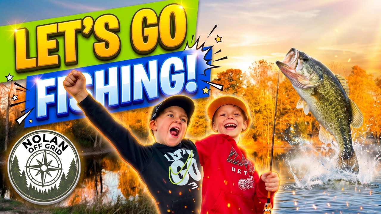 Fall Fishing for Bass with Special Guest! 🎣 #nolanoffgrid