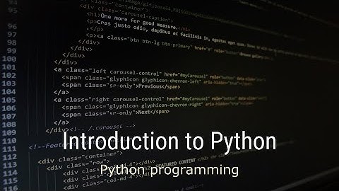 Introduction to Python - Lesson 1 - Inputs, outputs, selection and loops