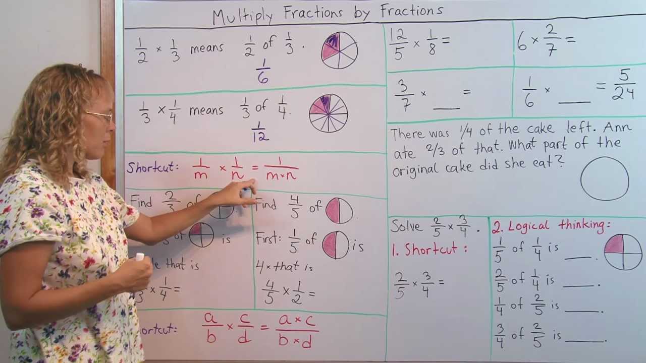 Multiplying Fractions By Fractions Free Lesson With A Video