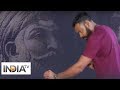 Shivaji Maharaj mosaic portrait created using plastic beads becomes sensation