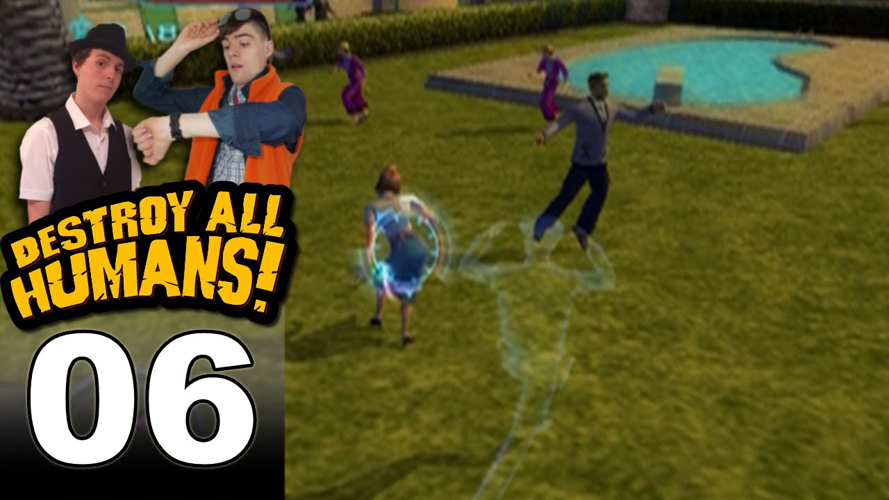Take a shit in the pool!! - Let's Play Destroy All Humans! Part 6 - YouTube