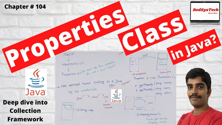 # 104 Properties Class in Java | Java - The Properties Class | Properties Java | Java | RedSysTech