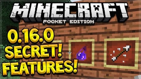 MCPE 0.16.0 SECRET FEATURES! Minecraft PE 0.16.0 Secret Features + Changes! (Pocket Edition)