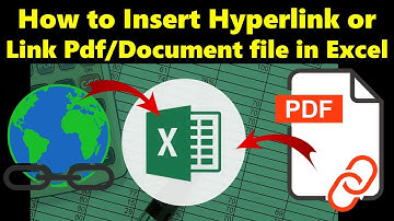 How to EMBED / INSERT / LINK a PDF or jpg and Hyperlink in Microsoft Excel - MH Sci Tech