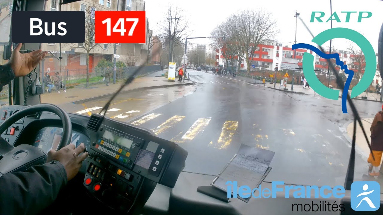 Bus 147 RATP - Sevran Avenue Ronsard - Livry-Gargan Victor Hugo Jean Moulin - 4K