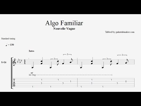 Algo Familiar TAB - acoustic guitar tab (PDF + Guitar Pro)
