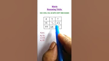 Missing Number| Reasoning Tricks in Hindi| Reasoning Classes for SSC CGL CHSL MTS CRPF RRB |#shorts