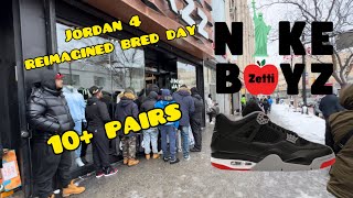 EVERYONE WENT CRAZY FOR THE JORDAN 4 REIMAGINED BRED IN NYC