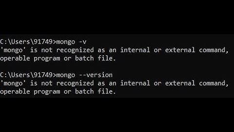 mongodb is not recognized an internal external command error