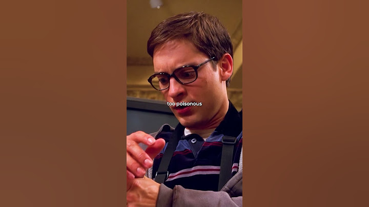 In this scene Peter gets bitten by a real spider.
