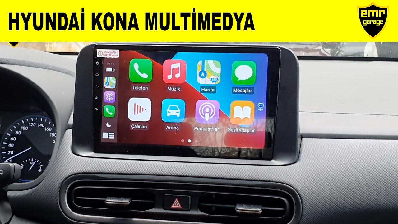 Hyundai Kona 20182022 carplay android multimedya ekran Emr Garage