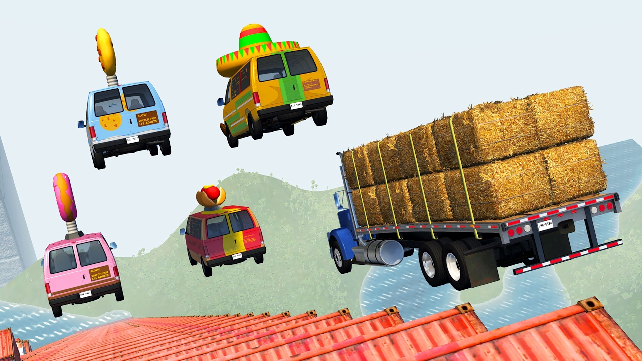 crashes on air Death Falls Mayhem #2 – BeamNG Drive