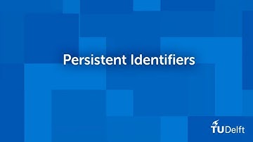 RDM101- Module3: Key Elements of FAIR - Persistent Identifiers