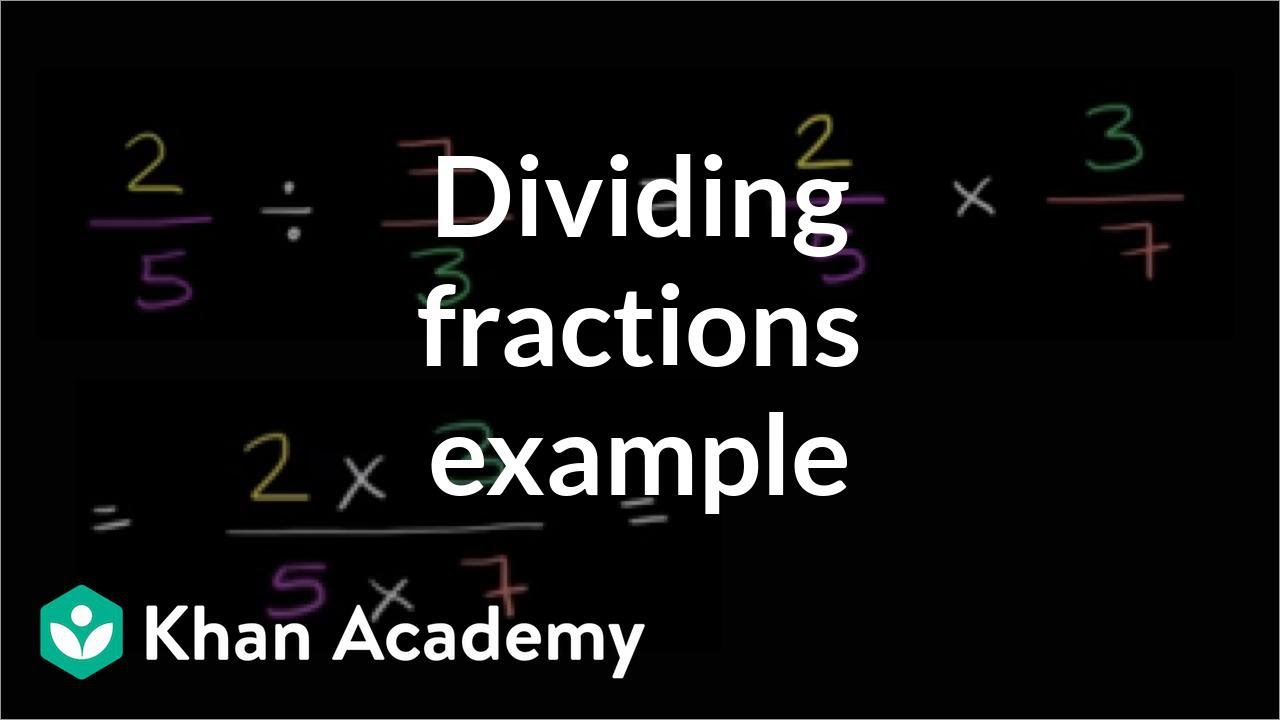 Dividing Fractions 2 5 7 3 Video Khan Academy