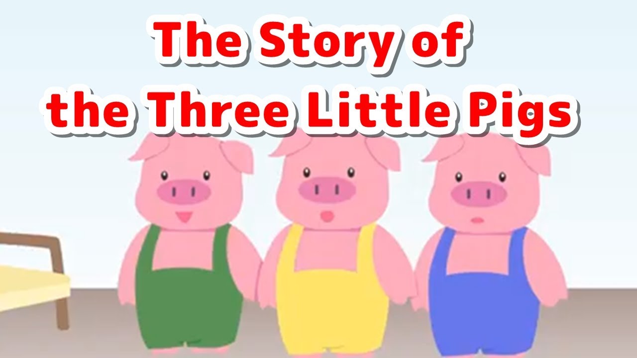 【Read aloud picture book to kids】The Story of the Three Little  Pigs【Japanese Fairy Tales in English】