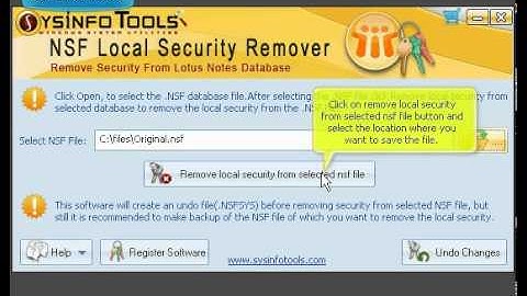 SysInfoTools NSF Local Security Remover