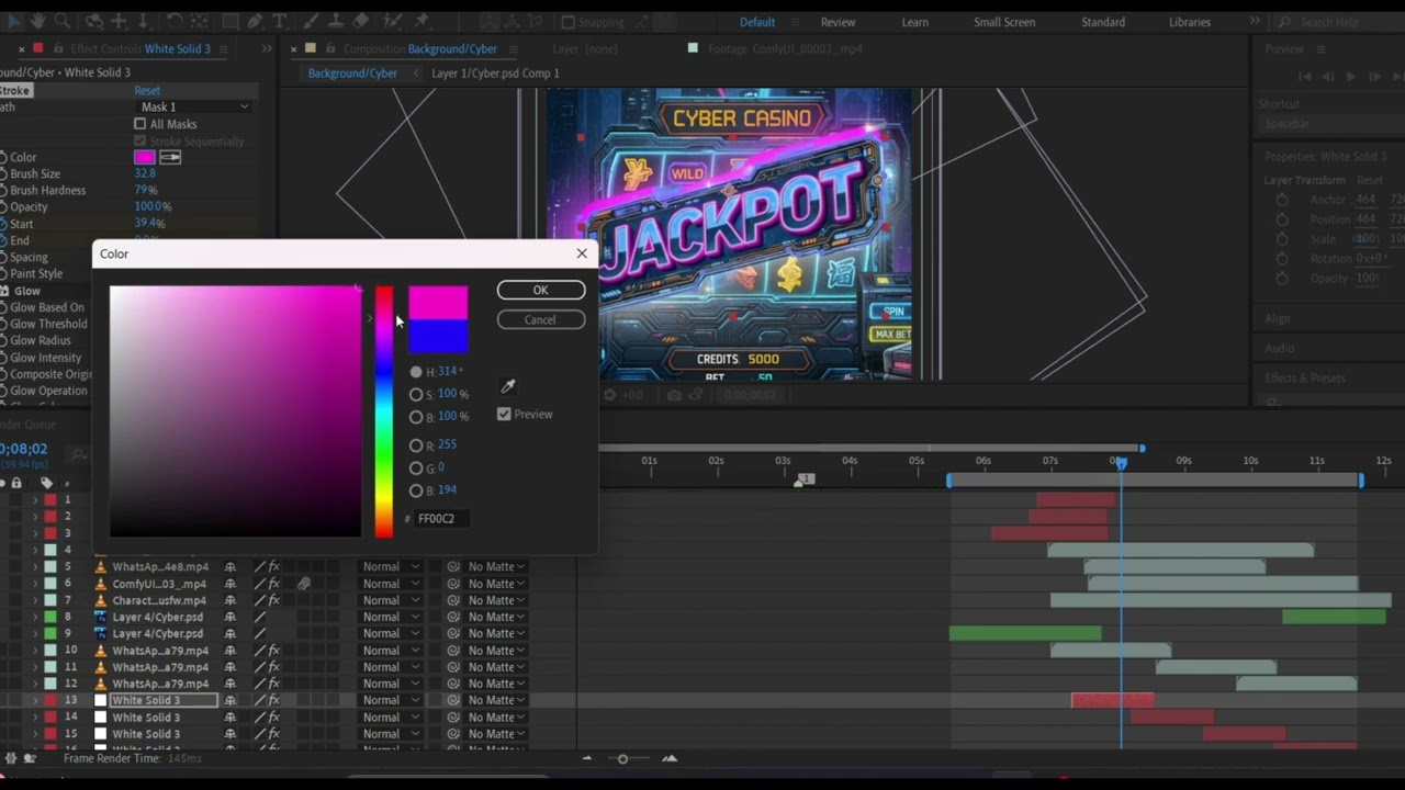 Slot Game Sci fi UI Art Making #aftereffects #slotmachine #uidesign #scifi #games #cyberpunk #drone