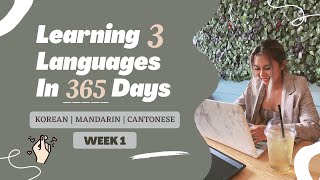 [Week 1] Learning 3 languages in 365 Days | Korean - Mandarin - Cantonese |