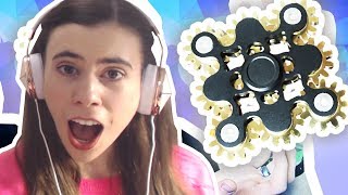 REACTING TO FIDGET SPINNERS!!!