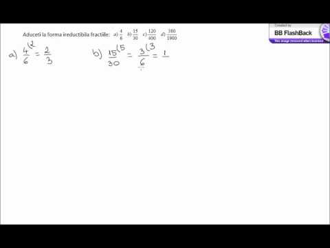 Aducerea Fractiilor La Forma Ireductibila Math Pdr Com Youtube