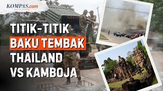 Peta Pertempuran Thailand Vs Kamboja, Ada 8 Titik