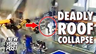 Factory roof collapse kills 3 and injures 12 in Russia | New York Post