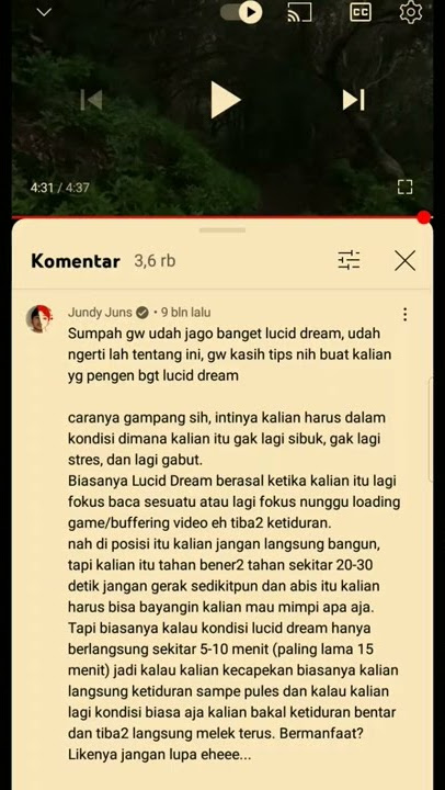Tips Cara Lucid Dream dari bang Jundy Juns#shorts
