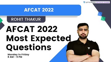 AFCAT 2022 Most expected Questions -2 | For AFCAT 2022 | By Rohit Thakur