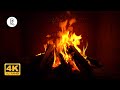 🔥 Crackling Fire w/ Rain on Roof, Thunder, Howling Wind &amp; River Sounds - 10 Hours - 4K