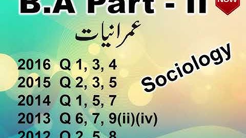 99% Guess Papers B.A Part II "Sociology" by Sir.I.H Arshad