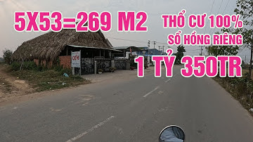 ( Đã bán)Mỹ Hạnh Bắc Đức Hòa, Bán Lô Đất Siêu Rẻ 5x53m Thổ Cư Đường Xe Tải Chỉ 1 Tỷ 350tr