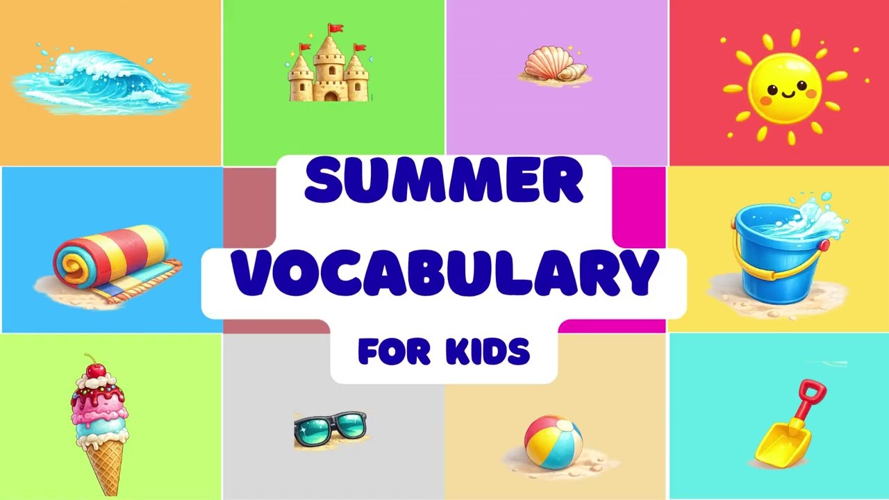 Summer 🏖️ Vocabulary for kids