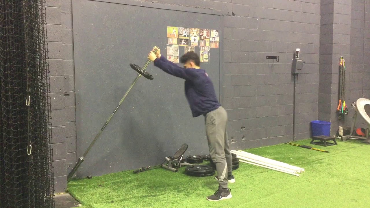 Landmine Squat To Press - YouTube