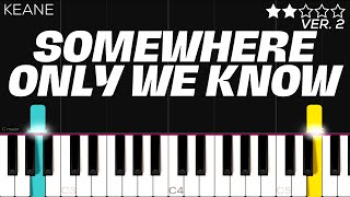Keane - Somewhere Only We Know | EASY Piano Tutorial