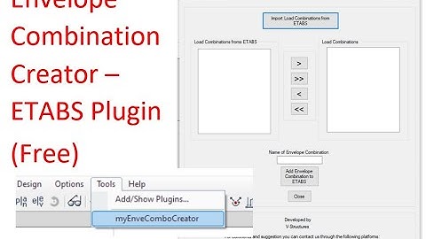 Envelope Combination Creator - ETABS Plugin (Free)