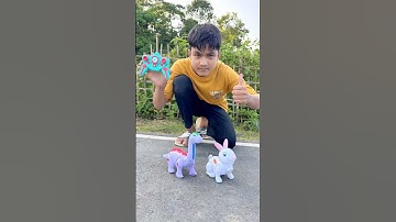 Best 2 rc remote control rabbit and dinosaur unboxing testing 🔥#shortsfeed