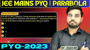 Let A(0,1), B(1,1) and C(0, 1) be the mid-points of the sides of a triangle withincentre at the poin