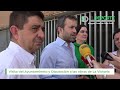 Visita de Diputación y Ayuntamiento de Jaén a las obras en el Estadio La Victoria