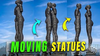 Two Statues Move and Merge Together Briefly